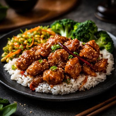 Bento asian pao pao chicken