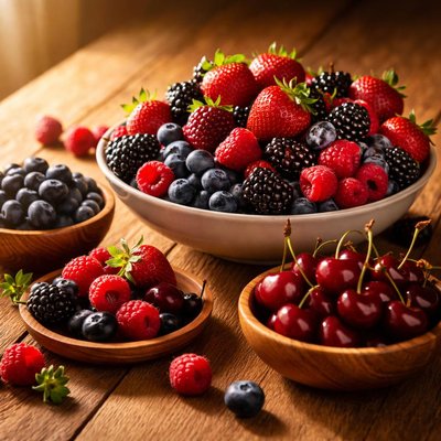 Berries and cherries