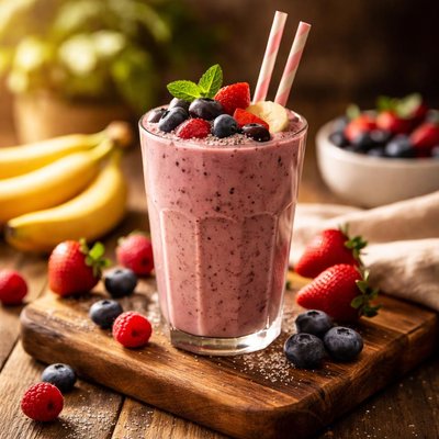 Berry banana smoothie