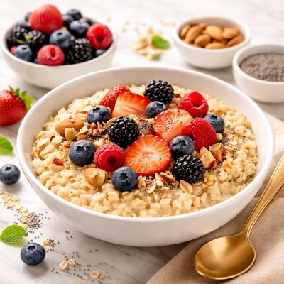 Berry fiber oatmeal
