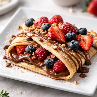 Berry nutella crepe