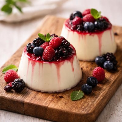 Berry panacotta
