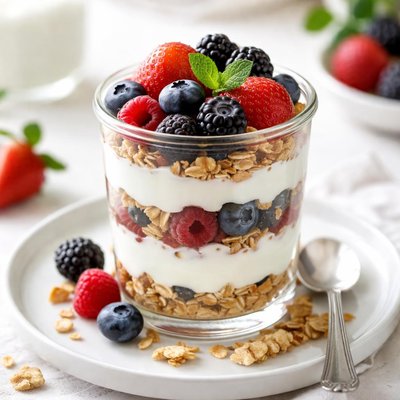 Berry yogurt parfait