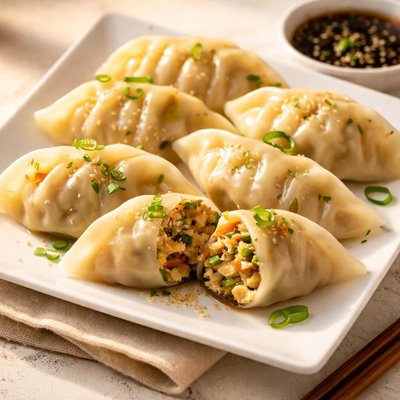 Bibigo chicken and veggie steamed dumplings