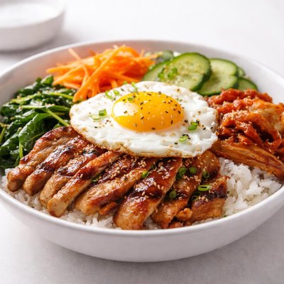 Bibimbap with chicken