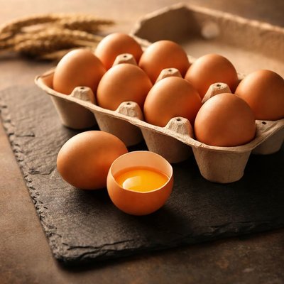 Big and fresh barn eggs large