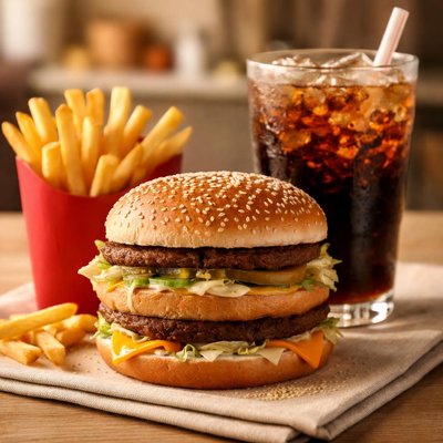 Big mac meal with diet coke