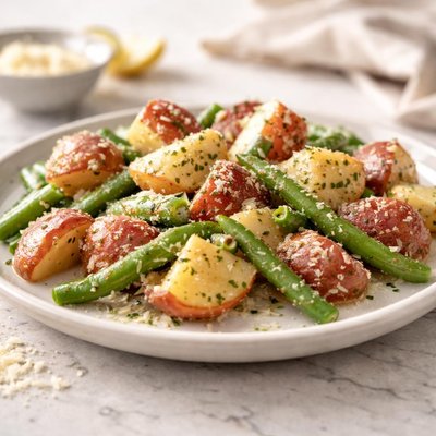 Birds eye steamfresh sauced parmesan garlic roasted red potatoes and green beans