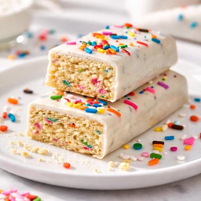 Birthday cake protein bar