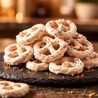 Birthday cake yogurt pretzels