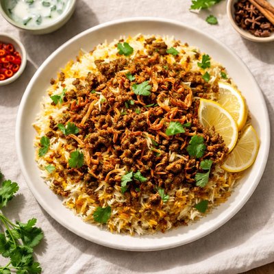 Biryani with impossible ground beef