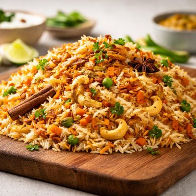 Biryani without mutton pieces