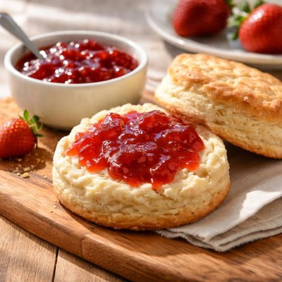Biscuit with jelly