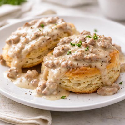 Biscuits and sausage gravy