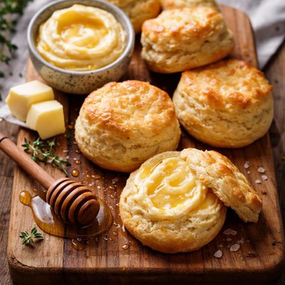 Biscuits with honey butter