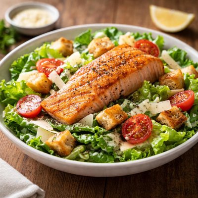 Bishop quigleys salmon caesar salad