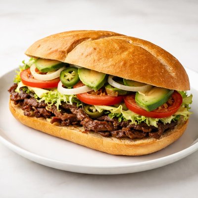 Bistec torta sandwich