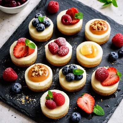 Bite sized cheesecakes