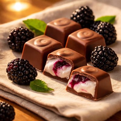 Bites creamy blackberry candy