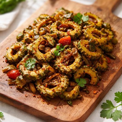 Bitter gourd cooked