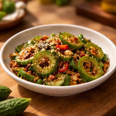 Bitter gourd stir fried