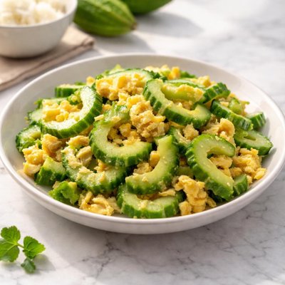 Bitter melon with egg
