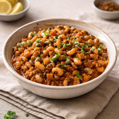 Black-eyed beans sabzi