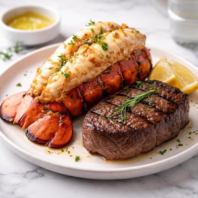 Black angus lobster tail