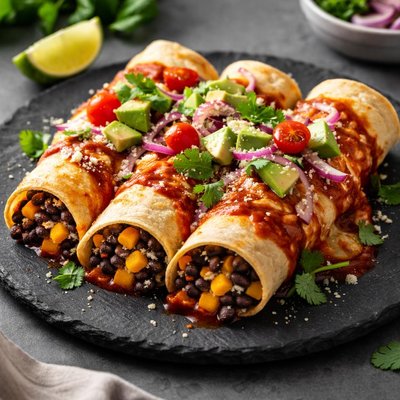 Black bean enchillada