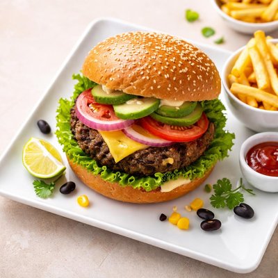 Black bean hamburger