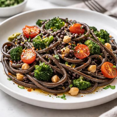 Black bean pasta