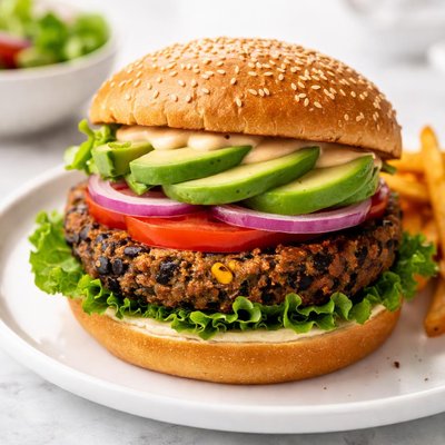Black bean veggie burger