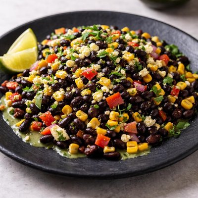 Black beans and corn with dressing
