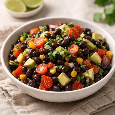 Black beans and vegetables