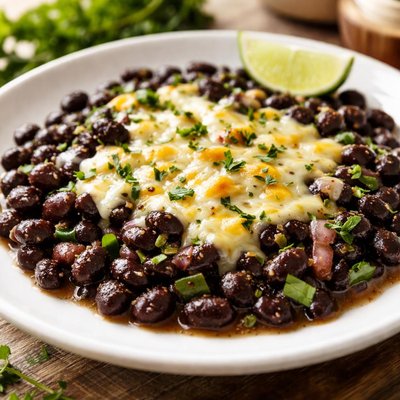Black beans with cheese