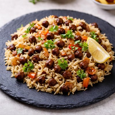 Black chana rice