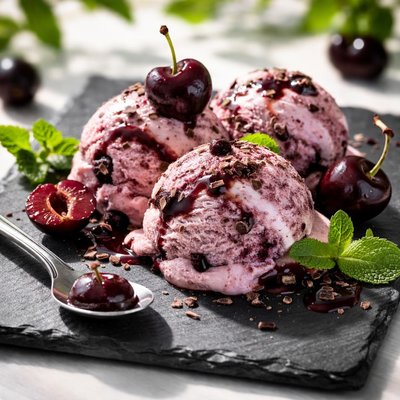 Black cherry ice cream