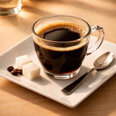 Black coffee two sugar