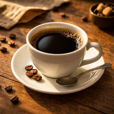 Black coffee without sugar