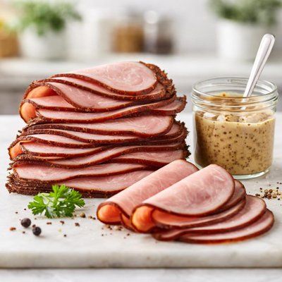 Black forest ham and mustard