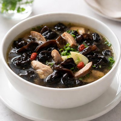 Black fungus soup