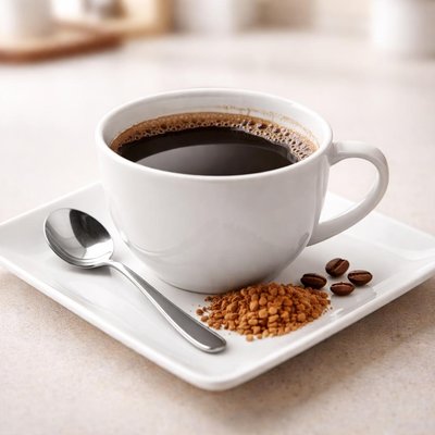 Black instant coffee