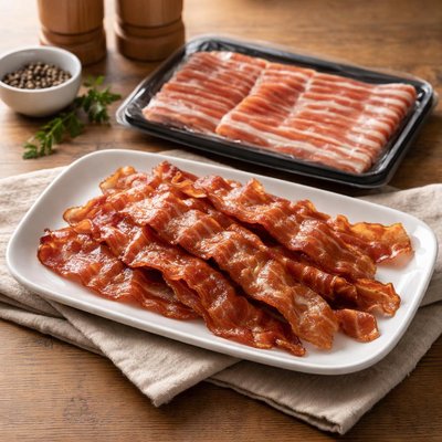 Black label microwave bacon