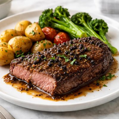 Black pepper angus steak