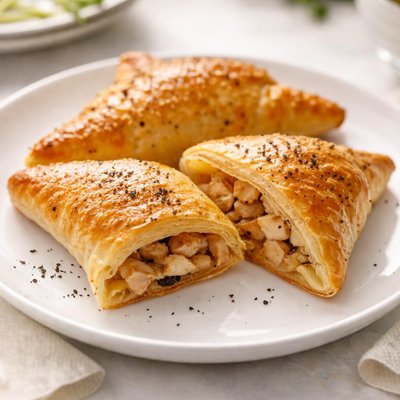 Black pepper chicken puff