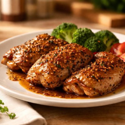 Black pepper chicken thigh