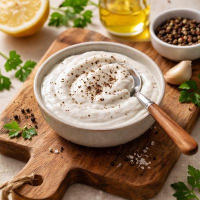 Black pepper yogurt sauce