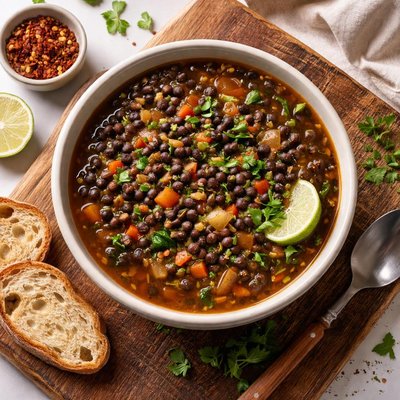 Black pigeon pea soup