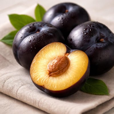 Black plum with the seed