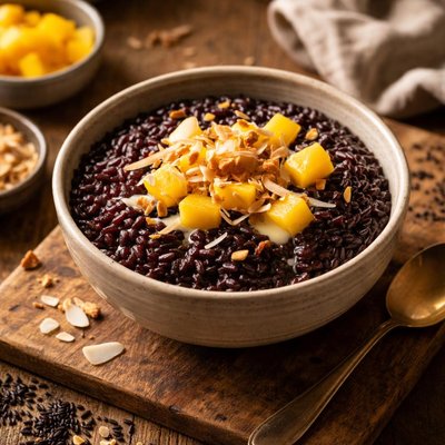 Black rice pudding